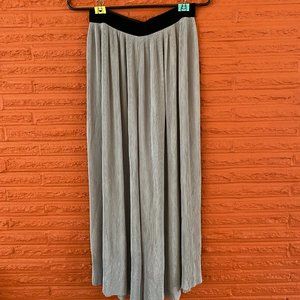 Zara Basic Light Blue Pleated Wide Leg Pants